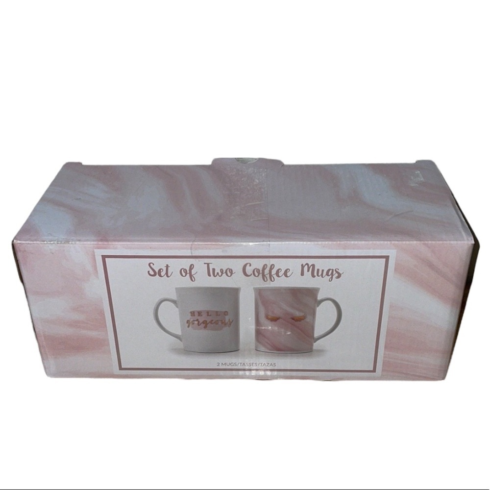 NEW 2 Coffee Cup Mugs Girly Makeup Bridal Fun Bachelorette Home Kitchen Gift